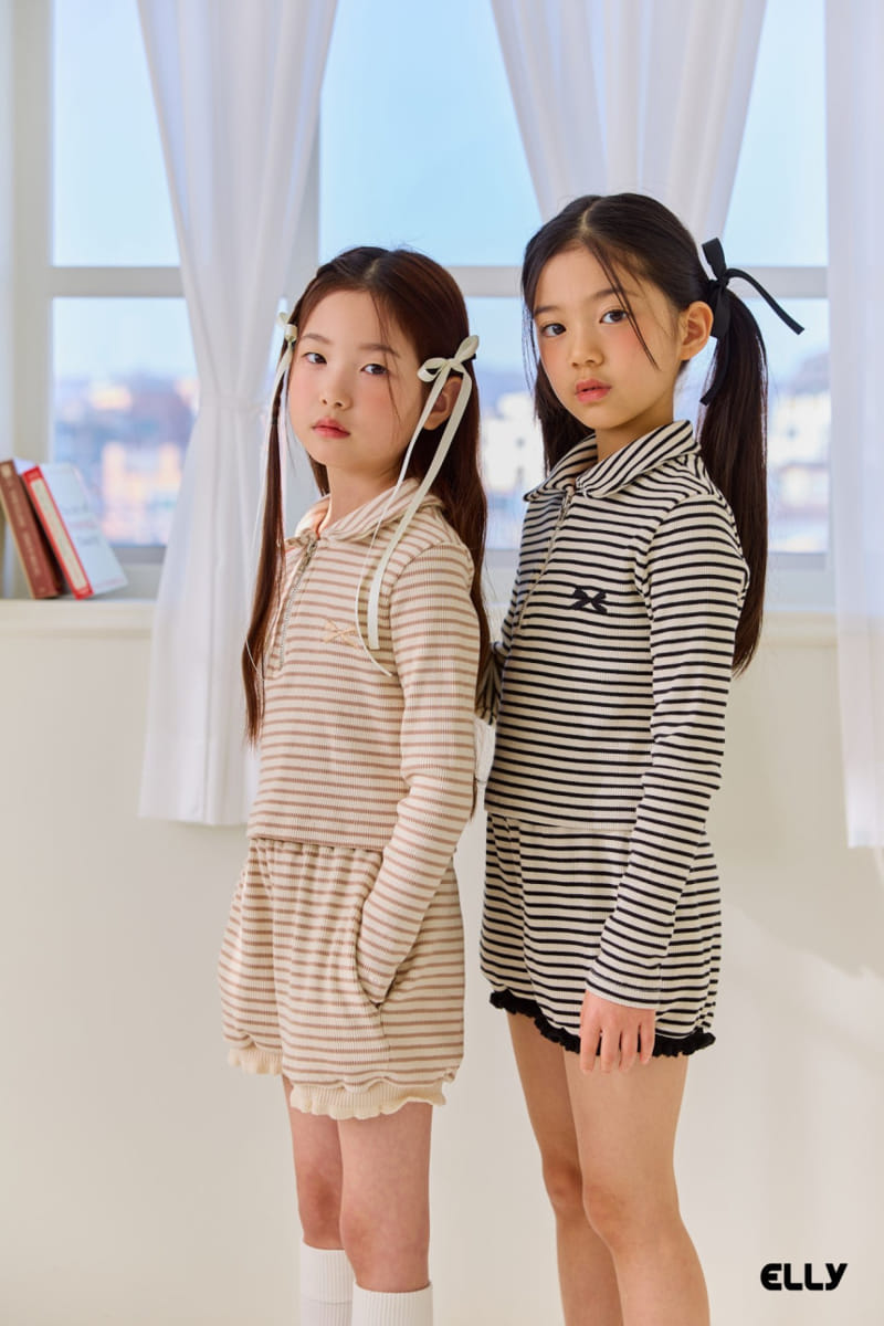 Ellymolly - Korean Children Fashion - #kidsshorts - Petite Crop Sweatshirt - 2