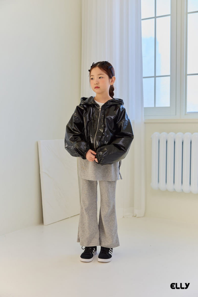 Ellymolly - Korean Children Fashion - #kidzfashiontrend - Glossy Coating Hoody Jumper - 3