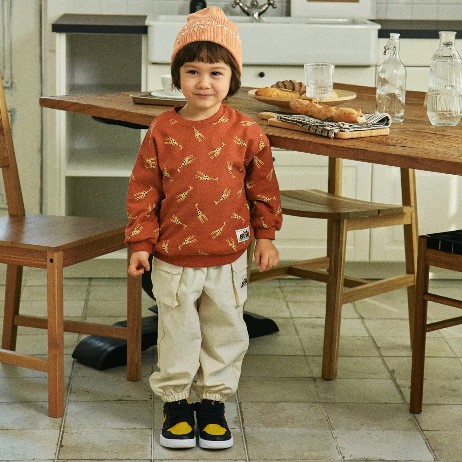 Firstblue - Korean Children Fashion - #Kfashion4kids - Animal Paint Sweatshirt