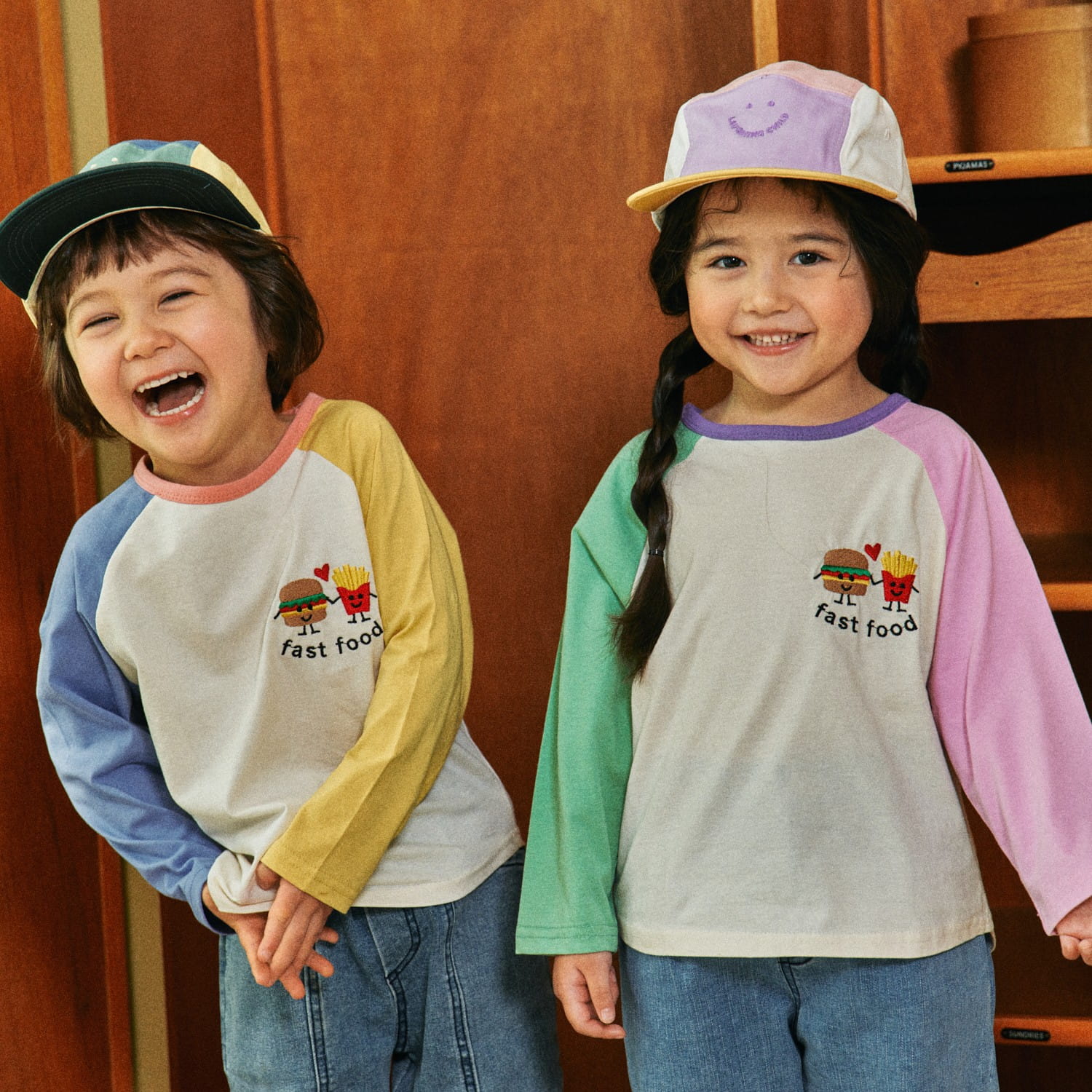 Firstblue - Korean Children Fashion - #fashionkids - Burger Chip Embroidery Tee - 2