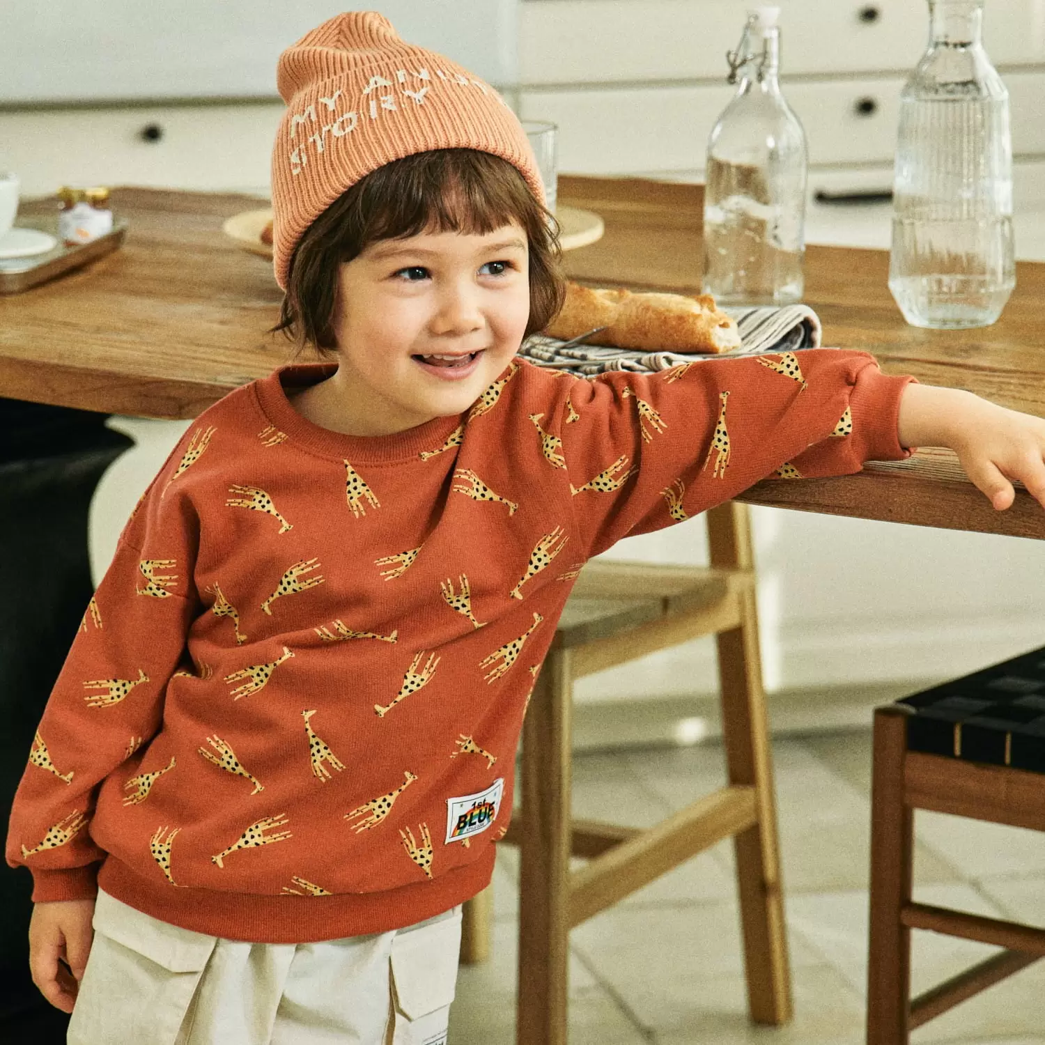 Firstblue - Korean Children Fashion - #littlefashionista - Animal Paint Sweatshirt - 2