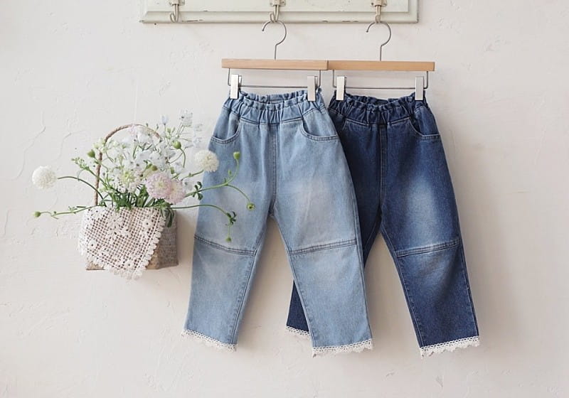 Flo - Korean Children Fashion - #todddlerfashion - Ange Denim Pants - 8