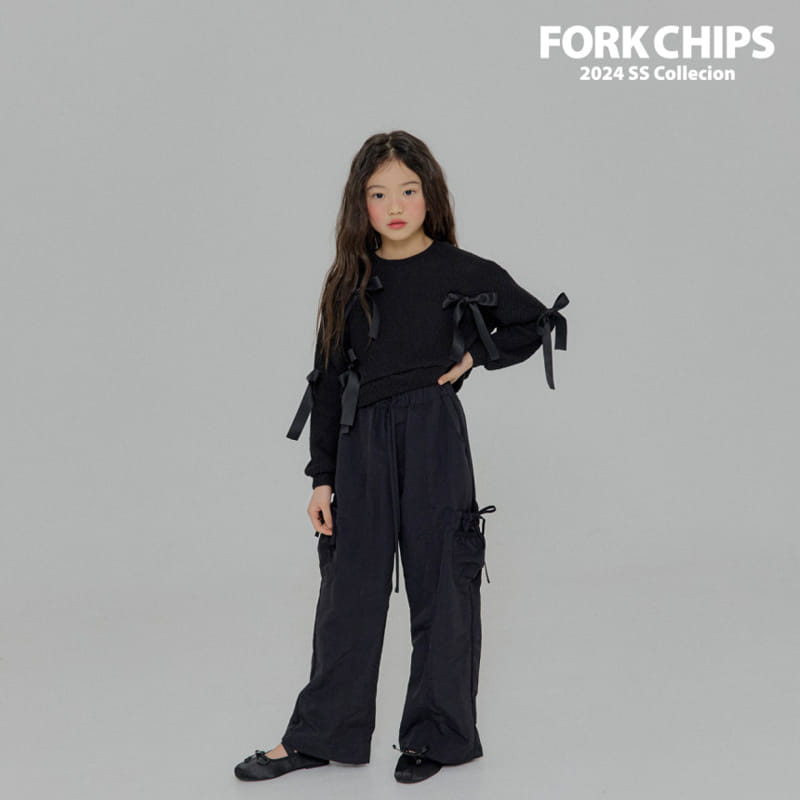 Fork Chips - Korean Children Fashion - #kidsshorts - Ballet Knit Sweatshirt - 6