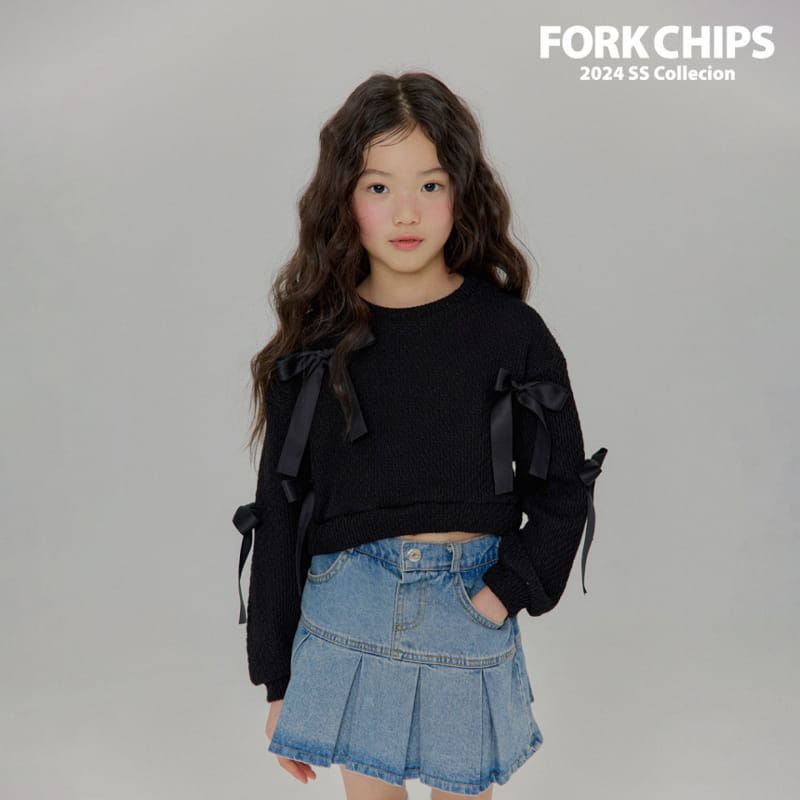 Fork Chips - Korean Children Fashion - #magicofchildhood - Ballet Knit Sweatshirt - 11