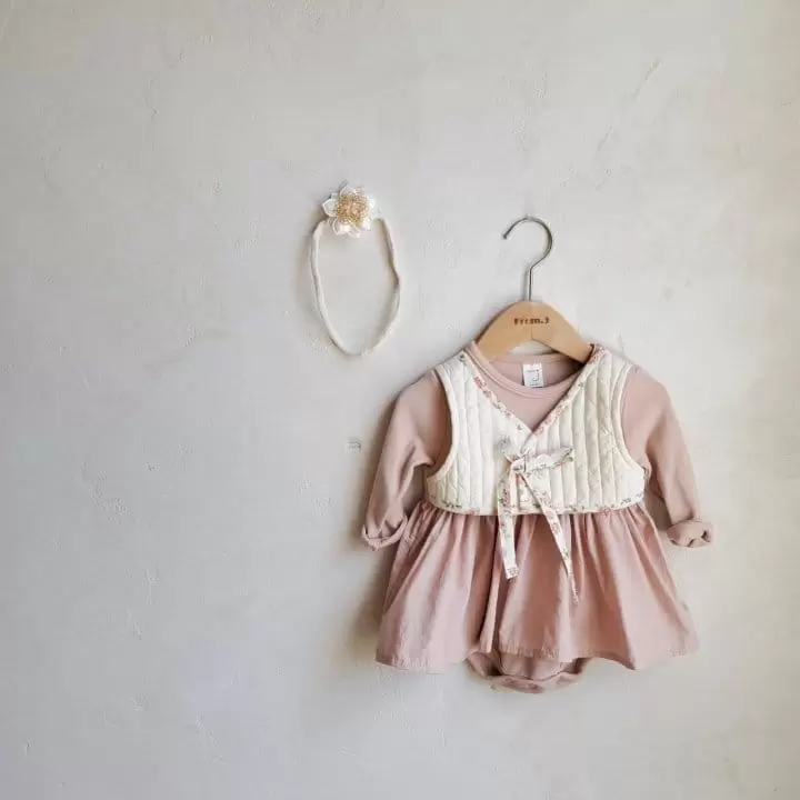 From J - Korean Baby Fashion - #babyoninstagram - May Flower Hanbok Body Suit Set - 8