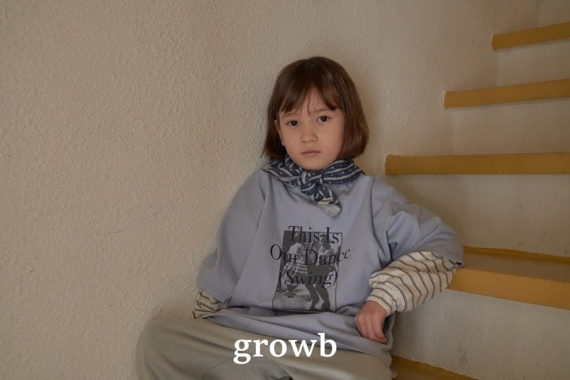 Grow B - Korean Children Fashion - #kidsshorts - Swing Short Sleeved Tee - 8