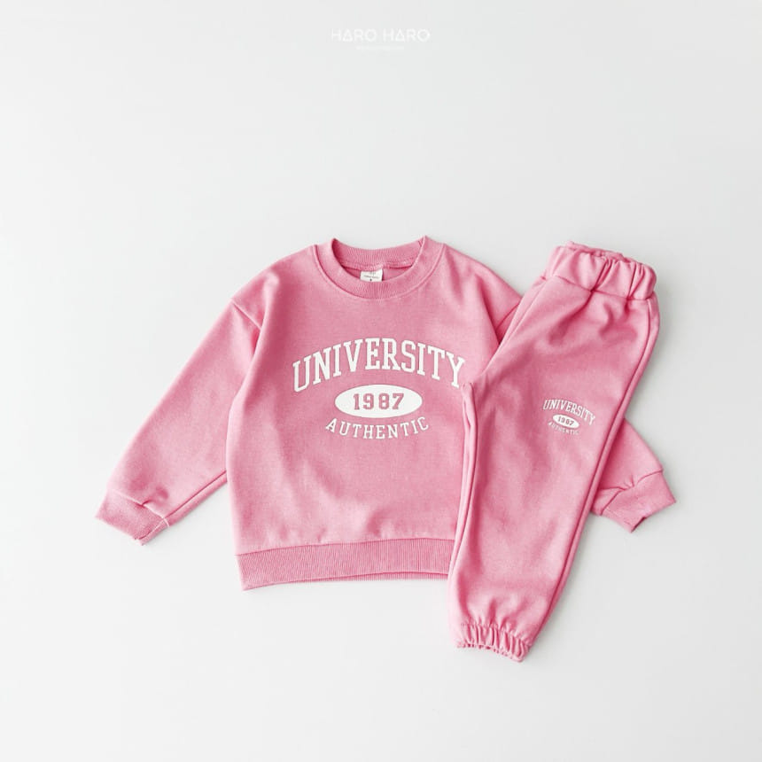 Haro Haro - Korean Children Fashion - #childofig - University Top Bottom Set - 9