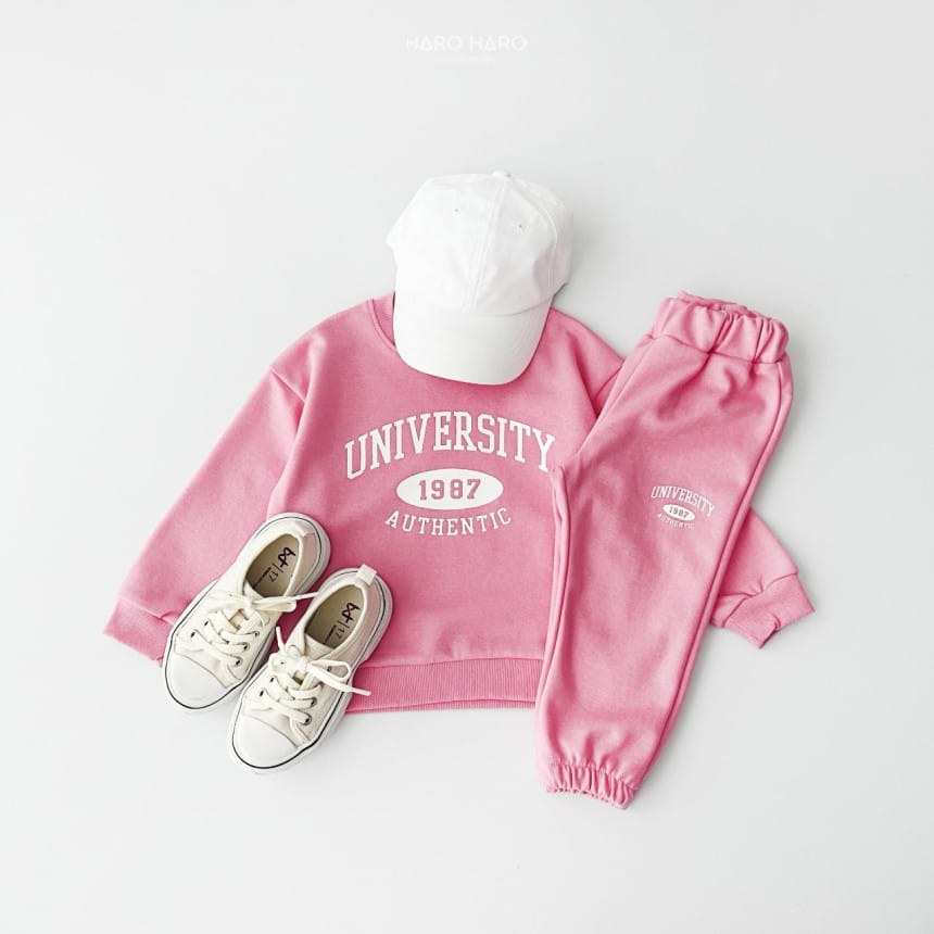 Haro Haro - Korean Children Fashion - #childrensboutique - University Top Bottom Set - 10