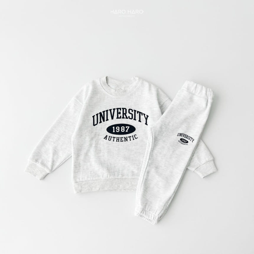 Haro Haro - Korean Children Fashion - #designkidswear - University Top Bottom Set - 11