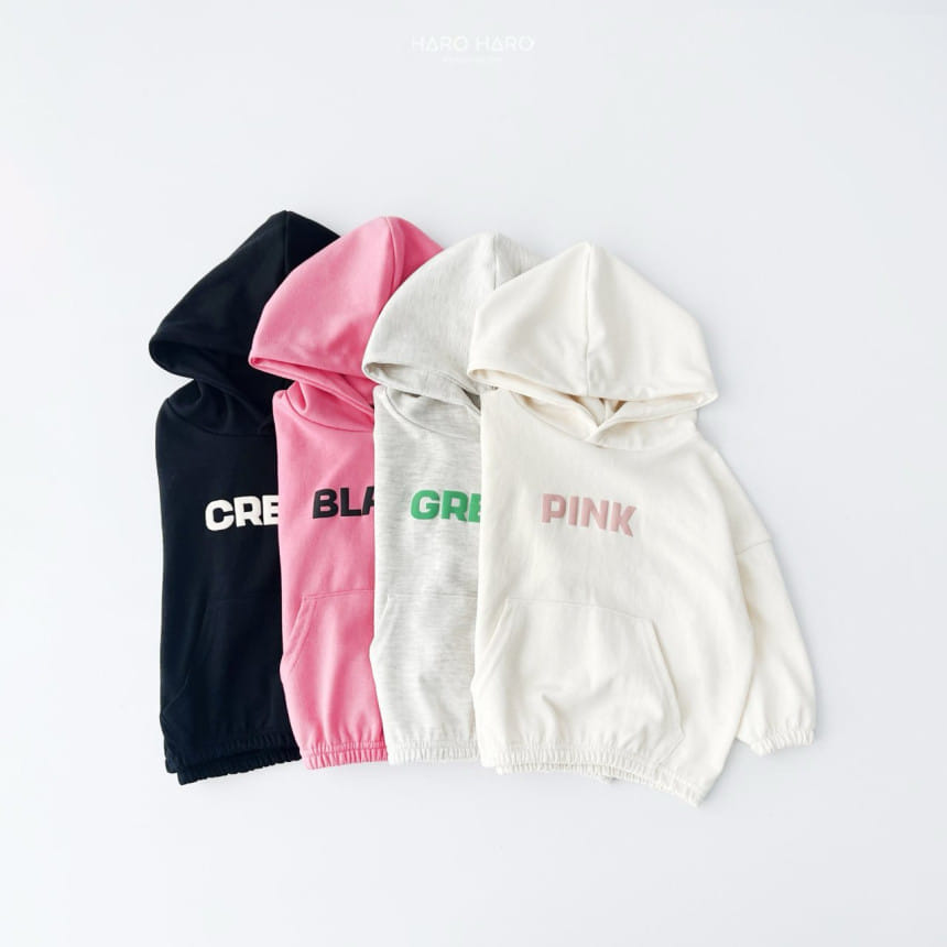 Haro Haro - Korean Children Fashion - #magicofchildhood - Lettering Color Hoody Tee - 2