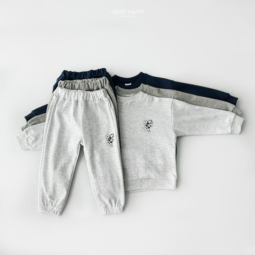 Haro Haro - Korean Children Fashion - #magicofchildhood - Okay Top Bottom Set