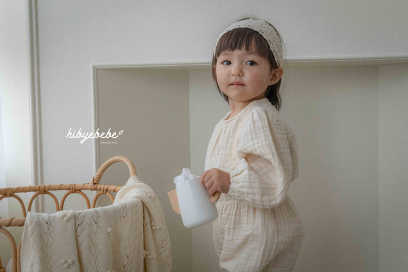 Hi Byebebe - Korean Baby Fashion - #babyboutique - Chou Cream Yoru Top Bottom Set - 3