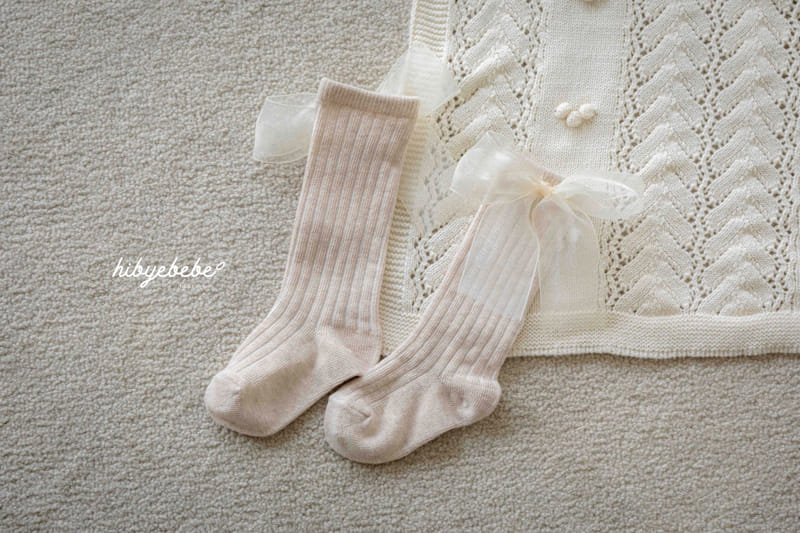 Hi Byebebe - Korean Baby Fashion - #babylifestyle - Oat Ribbon Knee Socks  - 4