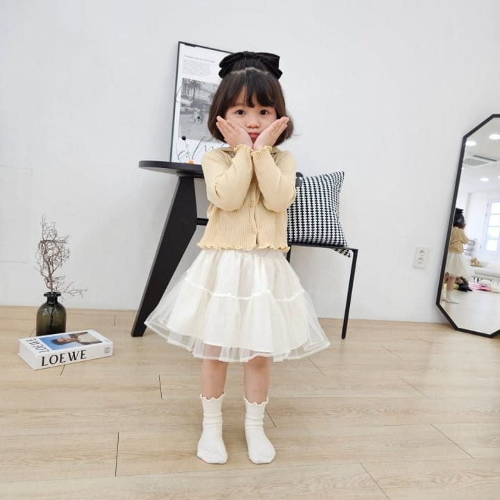 Kalla - Korean Children Fashion - #Kfashion4kids - Vanilla Cardigan - 3