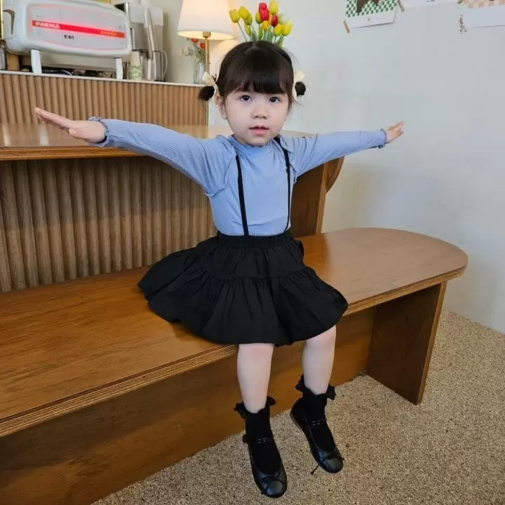 Kalla - Korean Children Fashion - #discoveringself - Mood Suspenders Skirt - 9