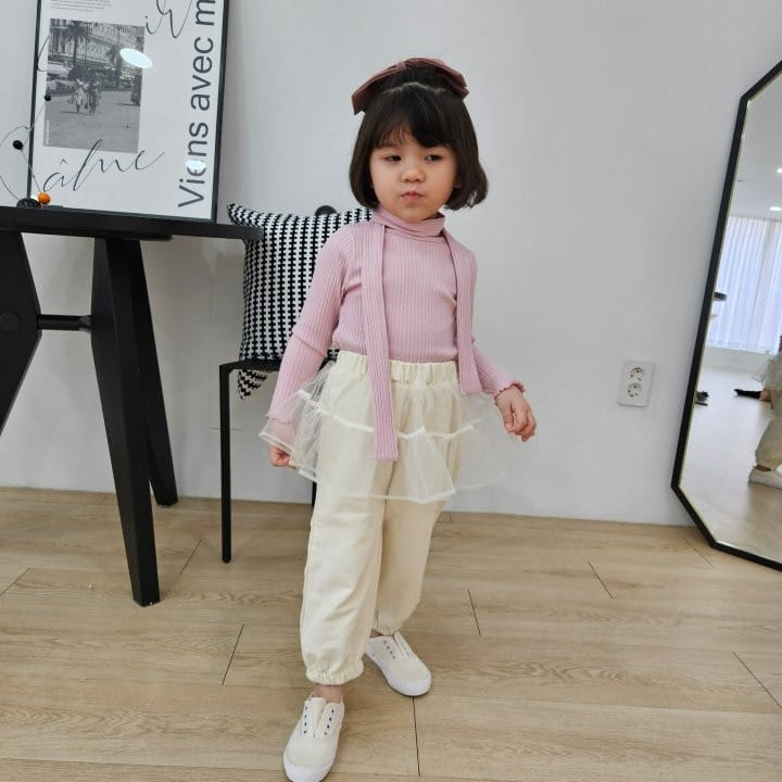 Kalla - Korean Children Fashion - #littlefashionista - Chemis Tee + Scarf - 3