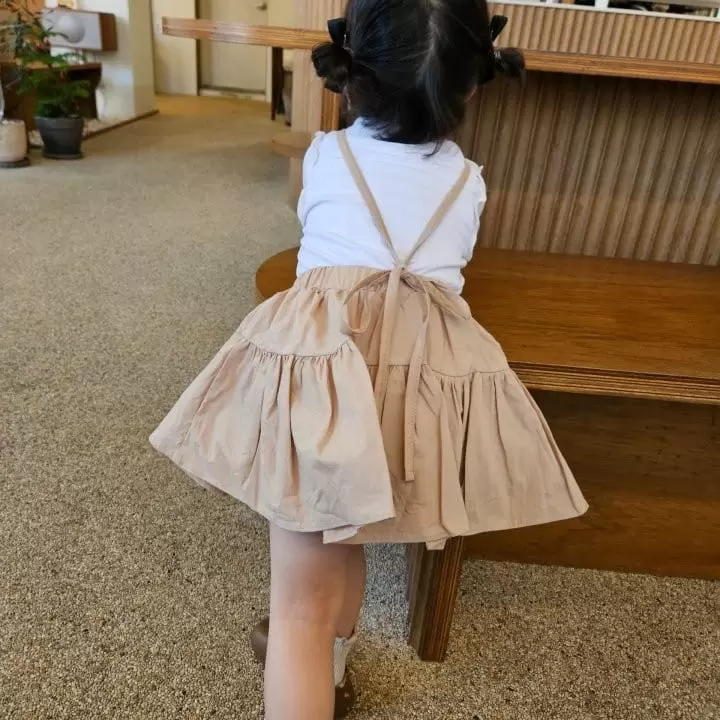 Kalla - Korean Children Fashion - #prettylittlegirls - Mood Suspenders Skirt - 2