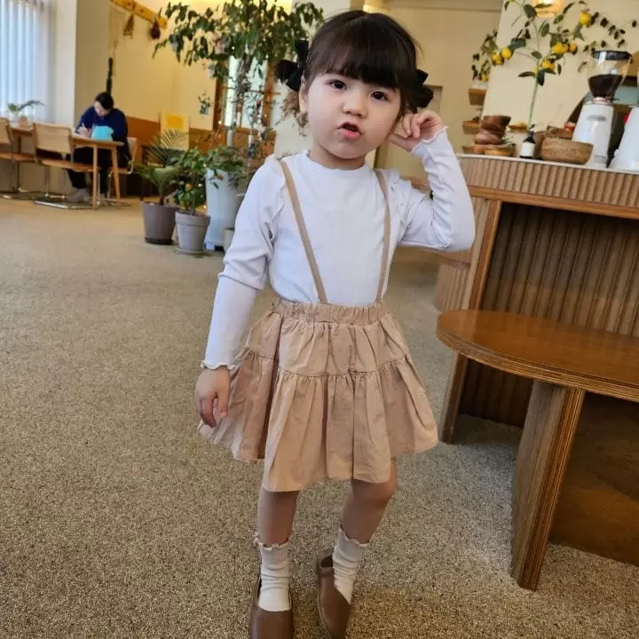 Kalla - Korean Children Fashion - #todddlerfashion - Mood Suspenders Skirt - 4