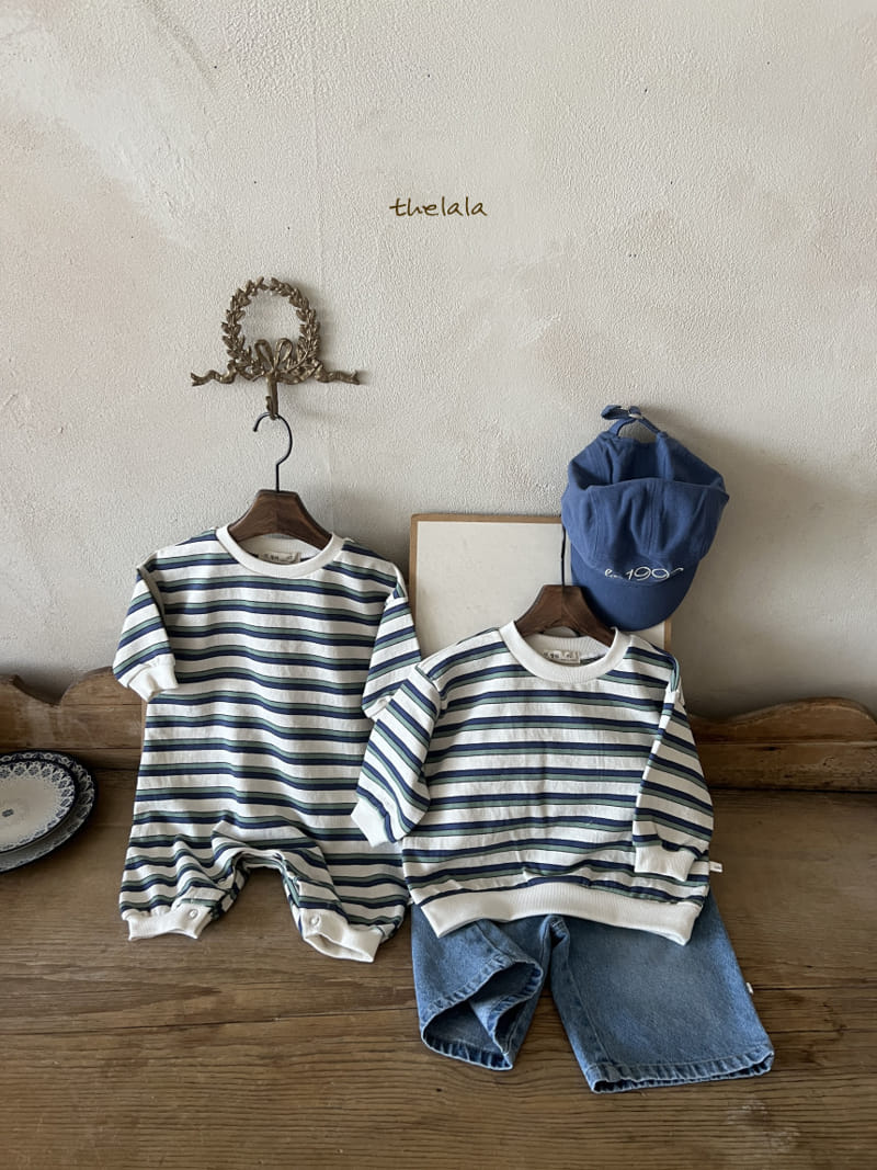 Lala - Korean Children Fashion - #todddlerfashion - Two Line  St Sweatshirt - 10