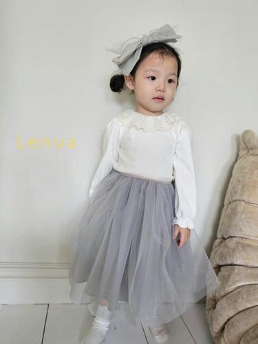 Lenua - Korean Children Fashion - #stylishchildhood - Soft Lace Tee - 4