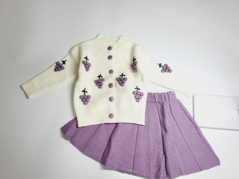 Lollipop - Korean Children Fashion - #kidzfashiontrend - Grape Top Bottom Set - 2