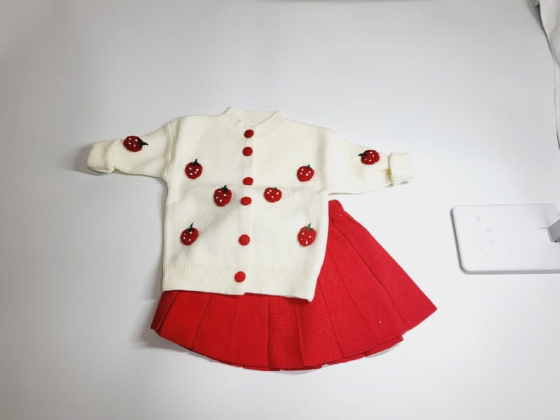 Lollipop - Korean Children Fashion - #littlefashionista - Strawberry Top Bottom Set - 5