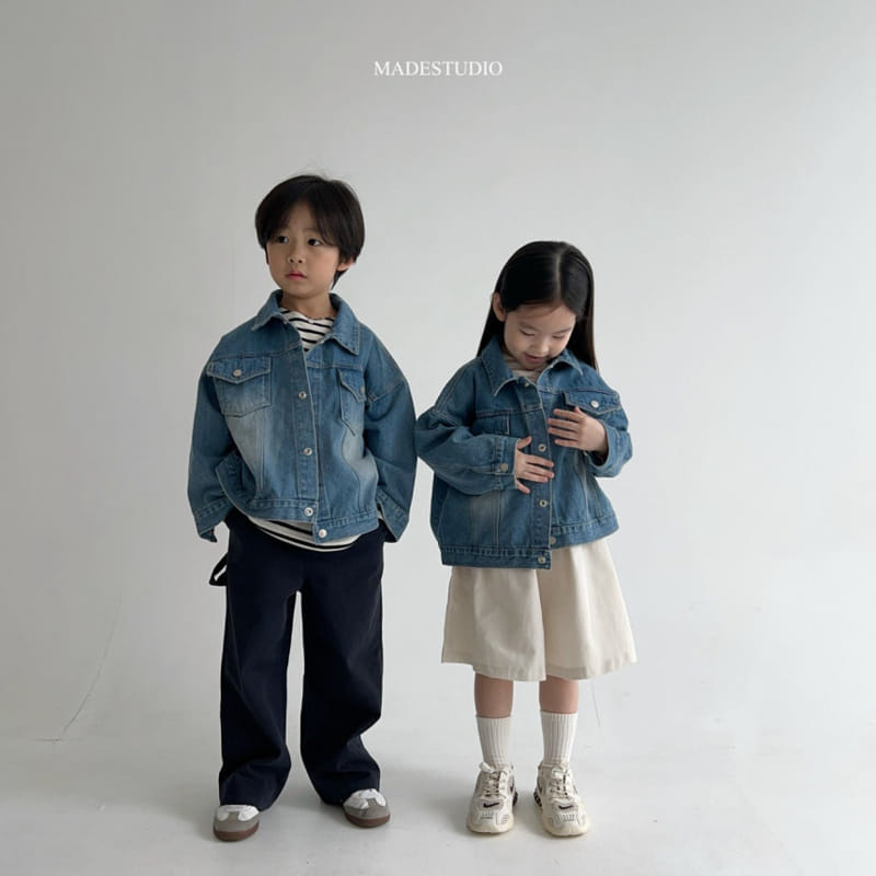 Made Studio - Korean Children Fashion - #Kfashion4kids - Washing Jeans Jacket - 2