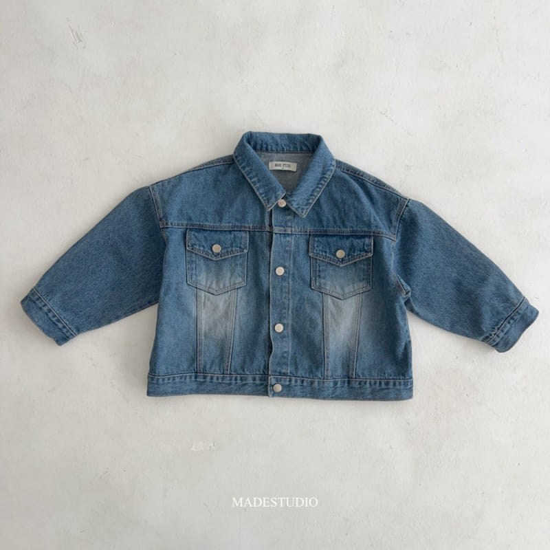 Made Studio - Korean Children Fashion - #kidzfashiontrend - Washing Jeans Jacket