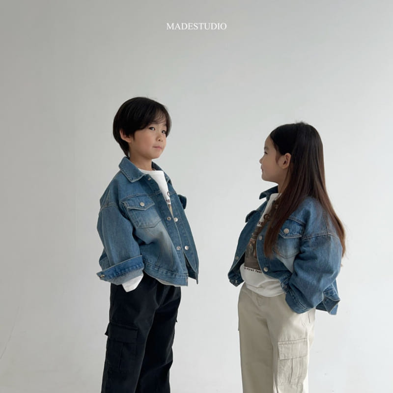 Made Studio - Korean Children Fashion - #todddlerfashion - Washing Jeans Jacket - 7