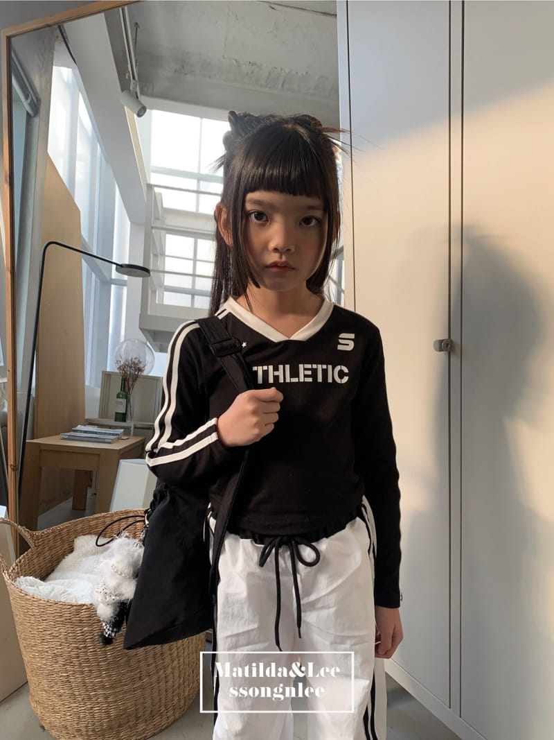 Matilda & Lee - Korean Children Fashion - #Kfashion4kids - Athletic Two Line Tee - 3