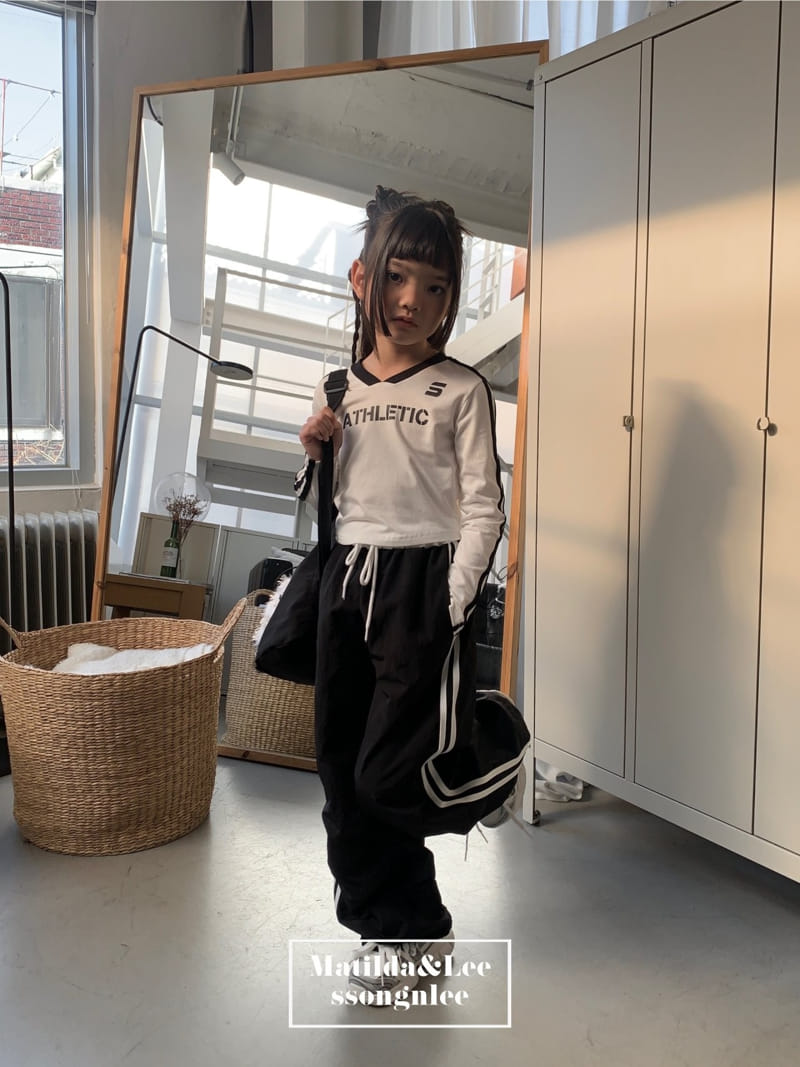 Matilda & Lee - Korean Children Fashion - #designkidswear - Athletic Two Line Tee - 11