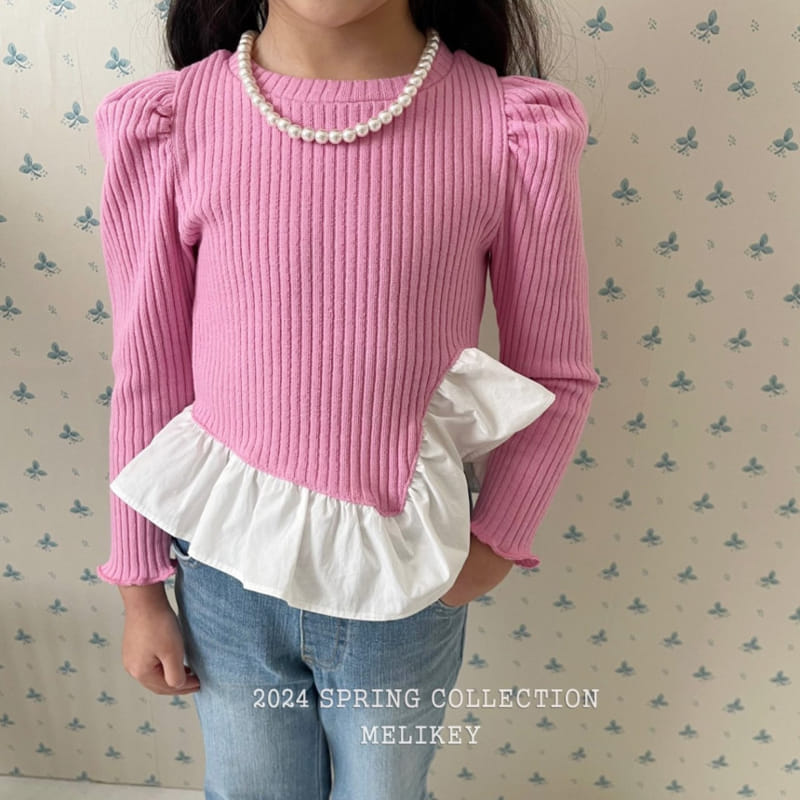 Melikey - Korean Children Fashion - #stylishchildhood - Diagonal Feill Tee - 10