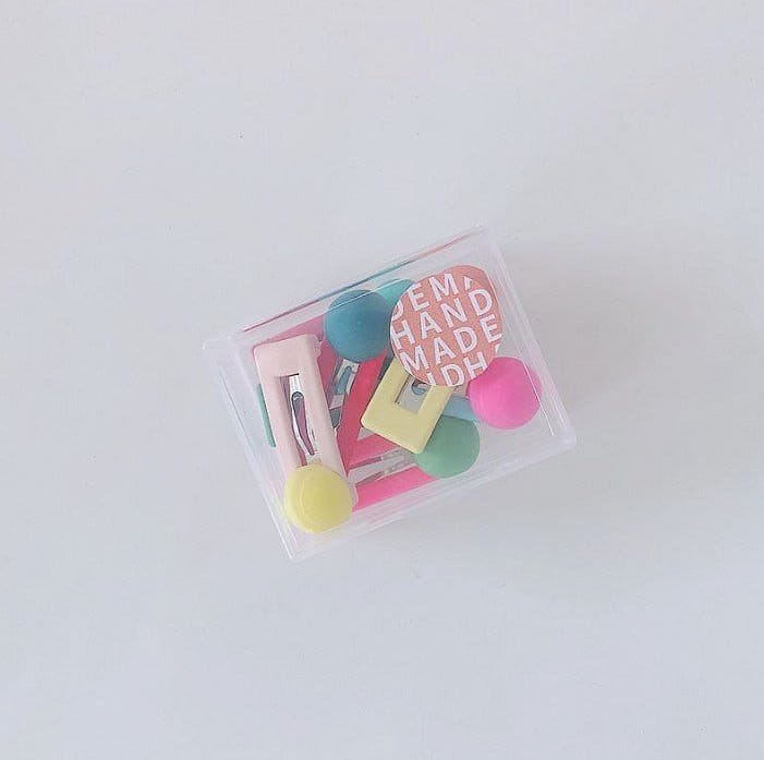 Miso - Korean Children Fashion - #childrensboutique - Triangle Square Ticking Pin Set - 6