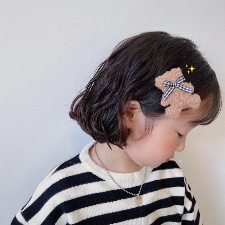 Miso - Korean Children Fashion - #designkidswear - Bear Bboggle Hair Clip - 2