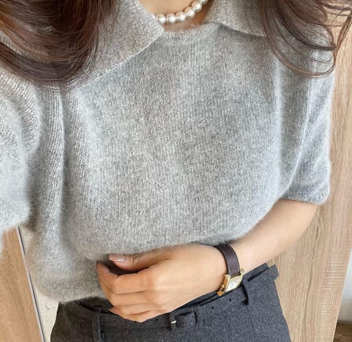 Moani - Korean Women Fashion - #momslook - Hygge Collar Raccoon Knit Top - 6