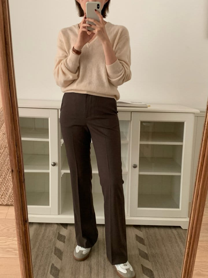 Moani - Korean Women Fashion - #momslook - Kelly Semi Flared Slacks - 5