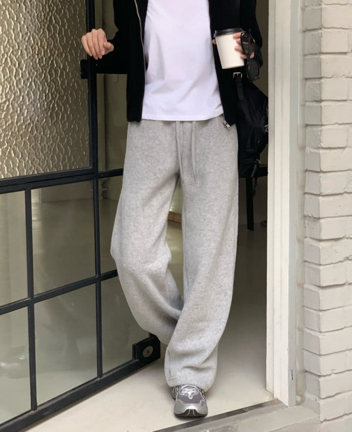 Moani - Korean Women Fashion - #momslook - Cozy Wool Banded Sweat Pants - 6