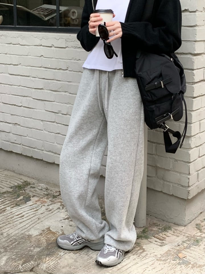 Moani - Korean Women Fashion - #momslook - Cozy Wool Banded Sweat Pants - 8