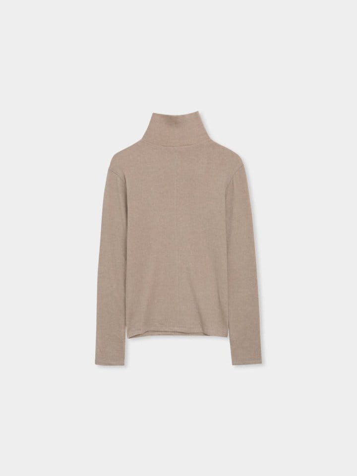 Moani - Korean Women Fashion - #vintagekidsstyle - Tencel Wool Turtle Neck Slit Top - 6