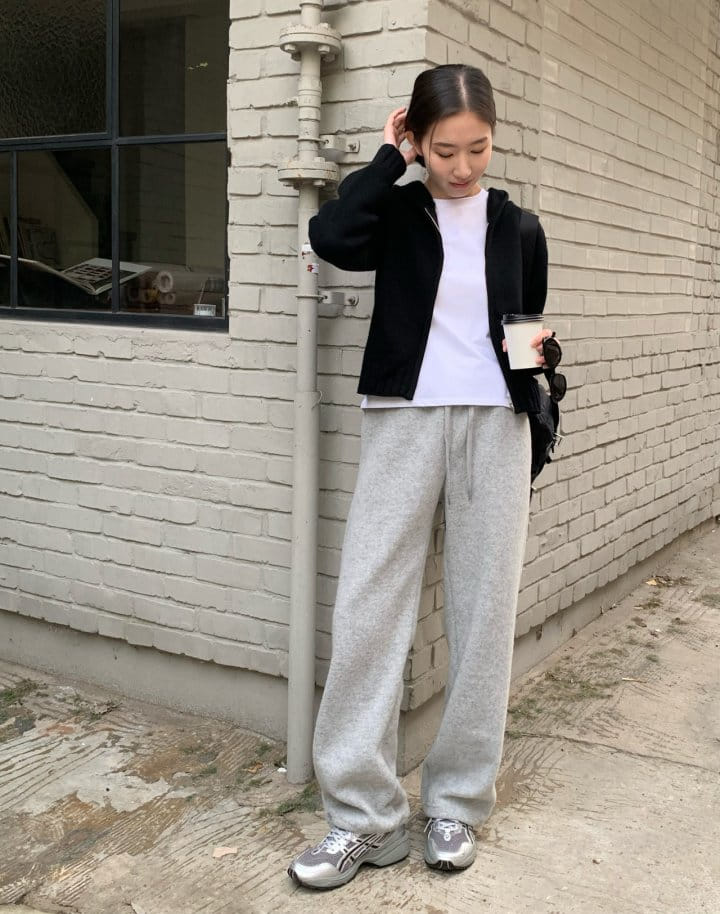 Moani - Korean Women Fashion - #womensfashion - Cozy Wool Banded Sweat Pants - 7