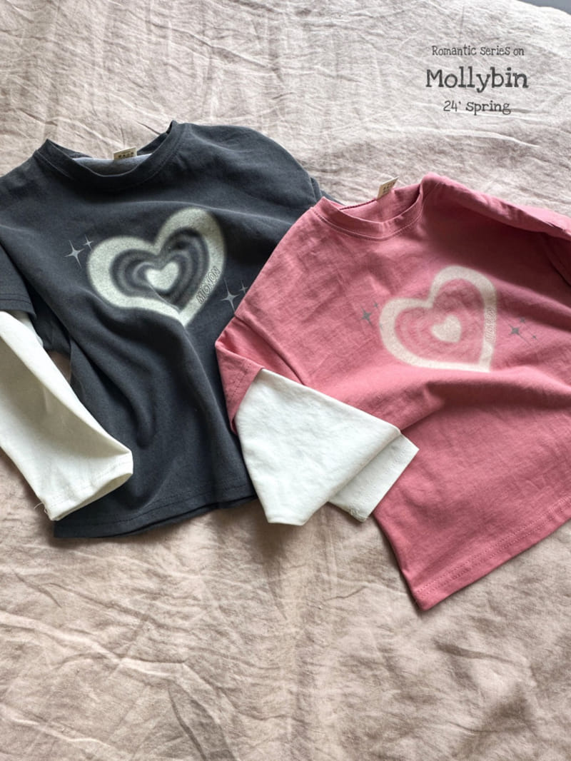 Mollybin - Korean Children Fashion - #childofig - Layered Heart Tee