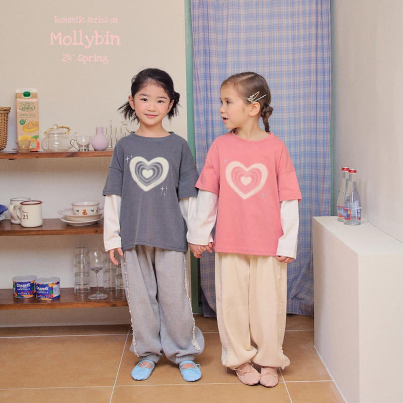 Mollybin - Korean Children Fashion - #childrensboutique - Layered Heart Tee - 2