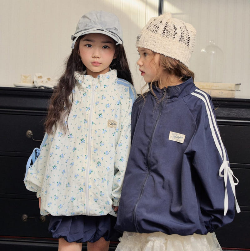 Mollybin - Korean Children Fashion - #designkidswear - Ribbon Wind Jumper With Mon - 2