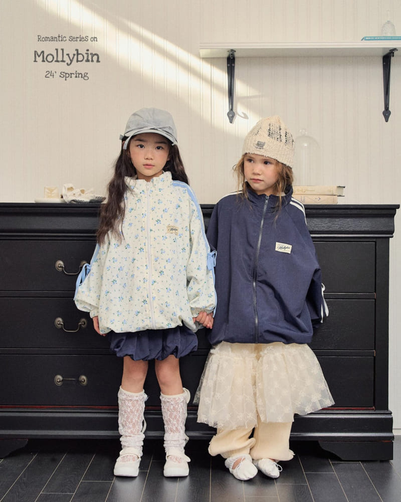 Mollybin - Korean Children Fashion - #discoveringself - Ribbon Wind Jumper With Mon - 3