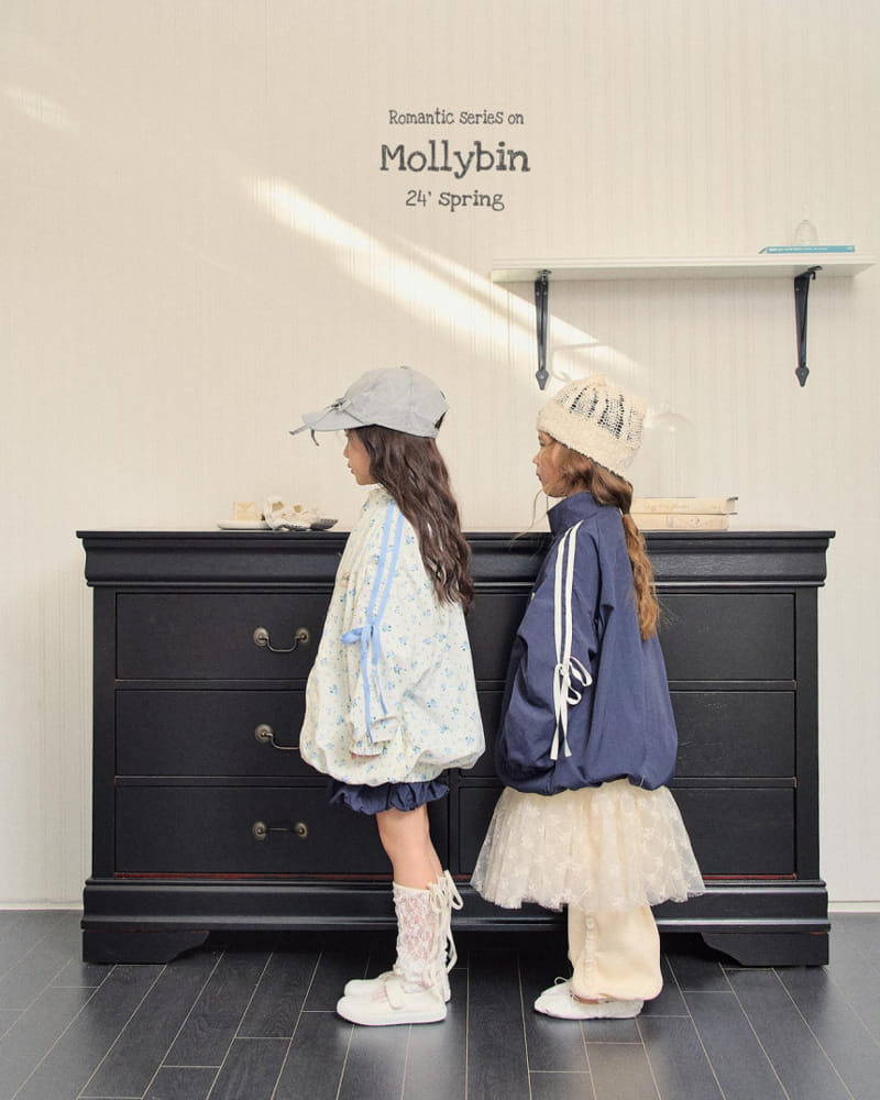 Mollybin - Korean Children Fashion - #kidzfashiontrend - Ribbon Wind Jumper With Mon - 7