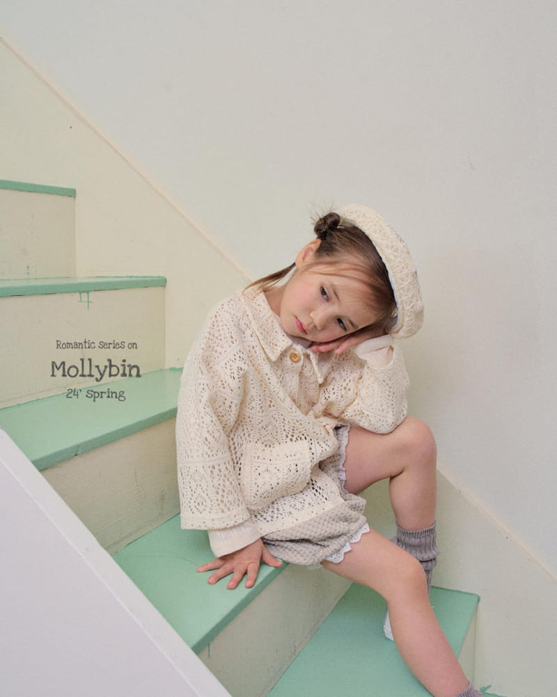 Mollybin - Korean Children Fashion - #minifashionista - Lace Label Cardigan - 11