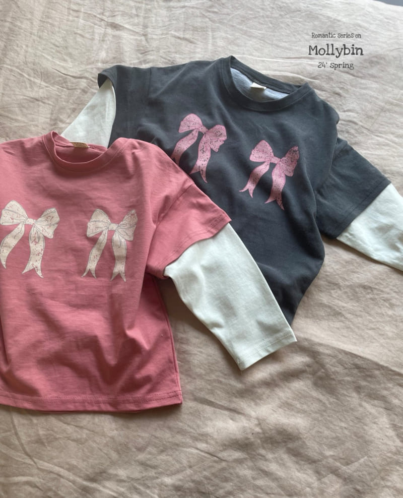 Mollybin - Korean Children Fashion - #stylishchildhood - Layered Ribbon Tee