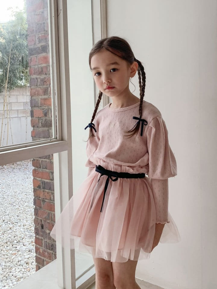 Momo Ann - Korean Children Fashion - #minifashionista - Eyelet Tee