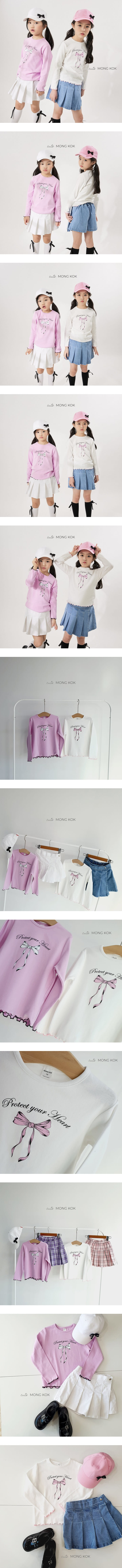 Mong Kok - Korean Children Fashion - #kidsshorts - Ribbon Terry Tee - 2