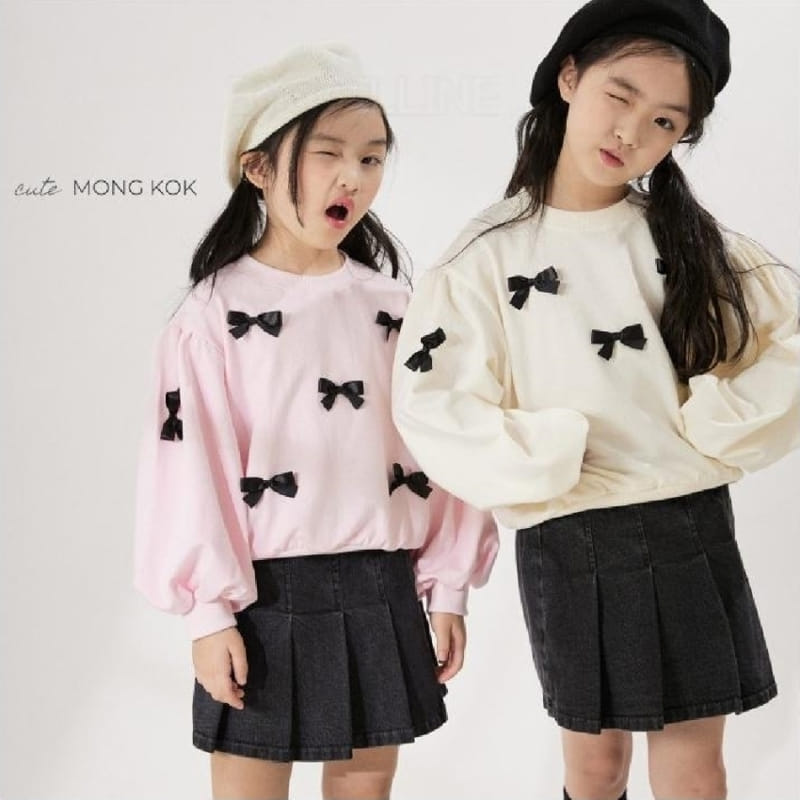 Mong Kok - Korean Children Fashion - #kidsshorts - Ribbon Motive Tee